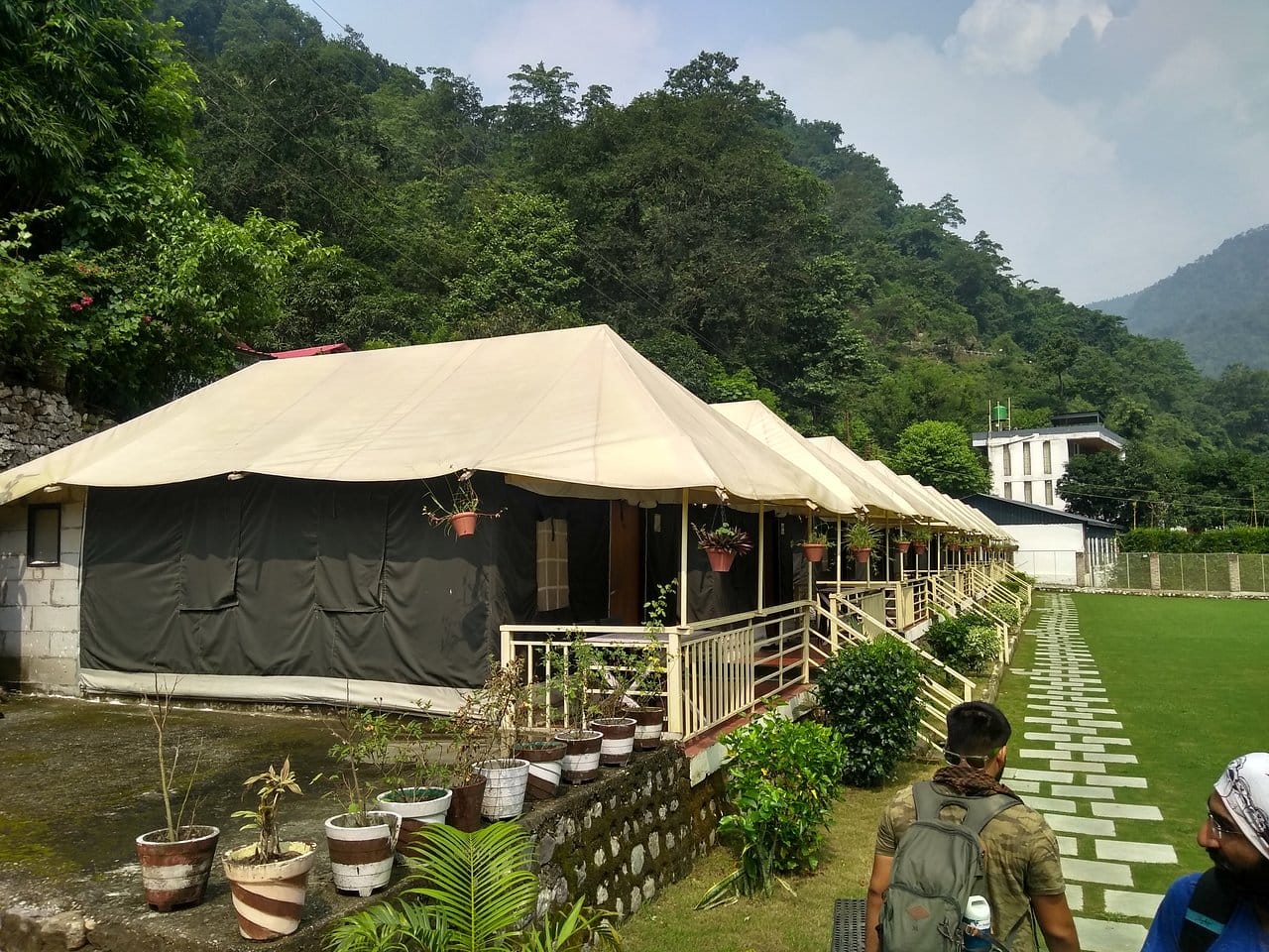 Riverside camping accommodation