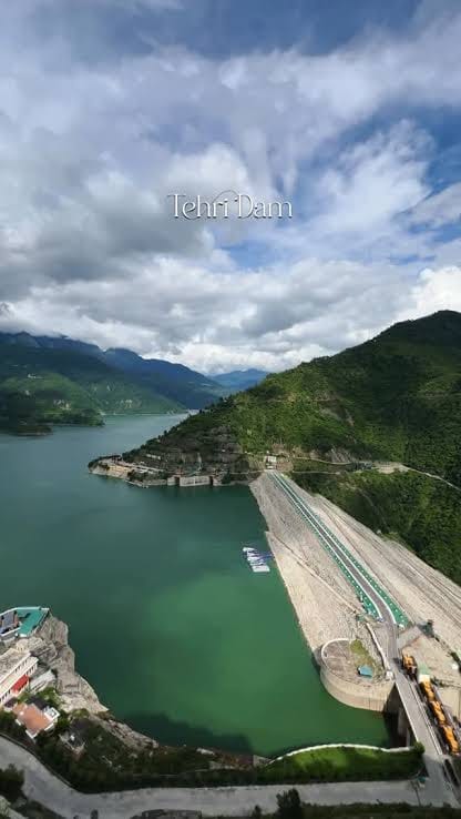 Tehri Dam and reservoir